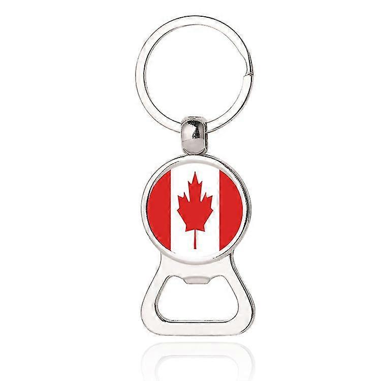 Flag Bottle Opener Keychain Canada