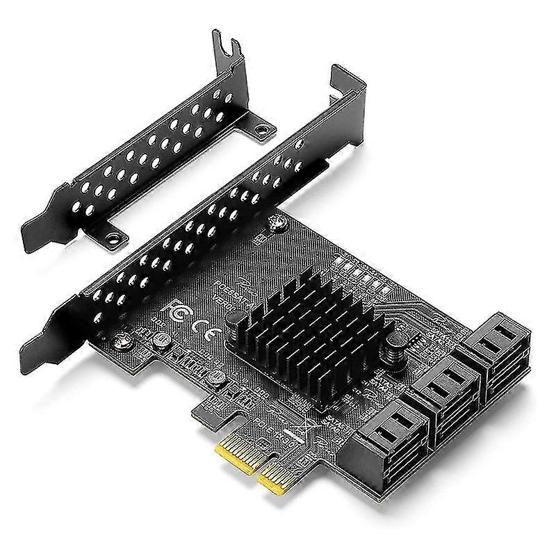 Pcie Sata Card, 6 Port, Sata Controller Expansion Card, Boot As System Disk, Support 6 Sata 3.0 Dev