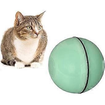 Katze Spielzeug, Intelligente Interaktive Katze Spielzimmerball, 360 Grad selbstdrehende Kugel mit LED-Lichtern USB wiederaufladbare elektrische interaktive Spielzeugkugel für Katzen A