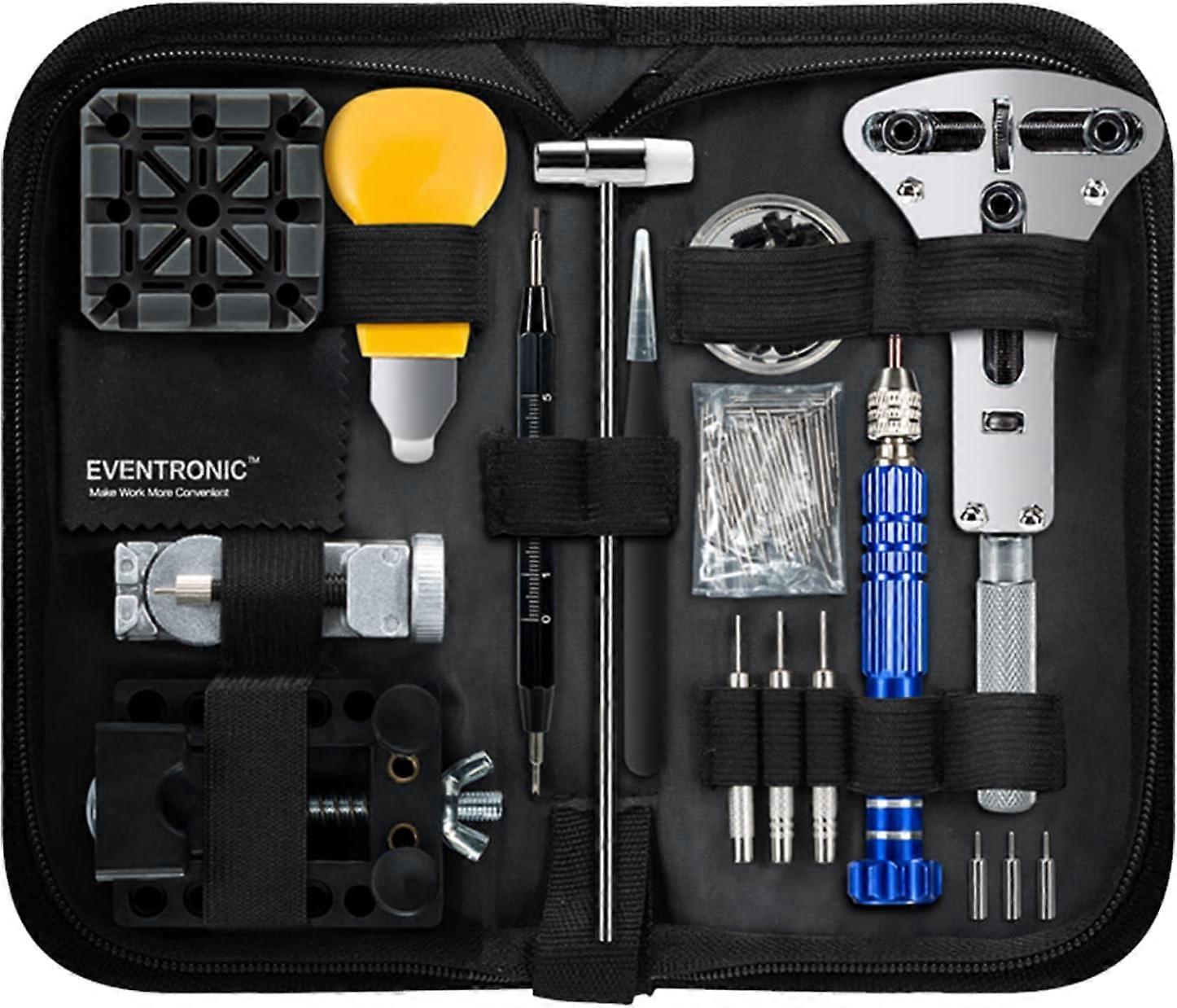 Watch Repair Kit, Professional Watch Battery Replacement Tool, Watch Link & Back Removal Tool, Spring Bar Tool Set with Carrying Case for Christmas Gi