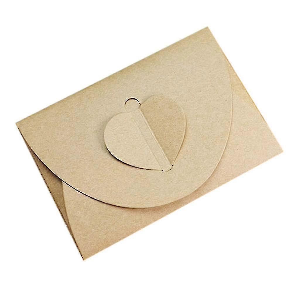 Handmade Brown Paper Bag Mini Envelope Heart