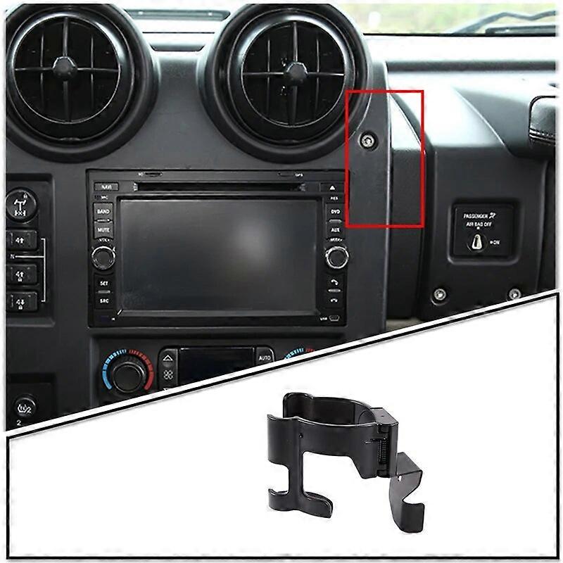kolstål svart för hummer h2 2003-2007 bil mobiltelefonhållare vattenkopp gps-navigering multifunktionsfäste tillbehör