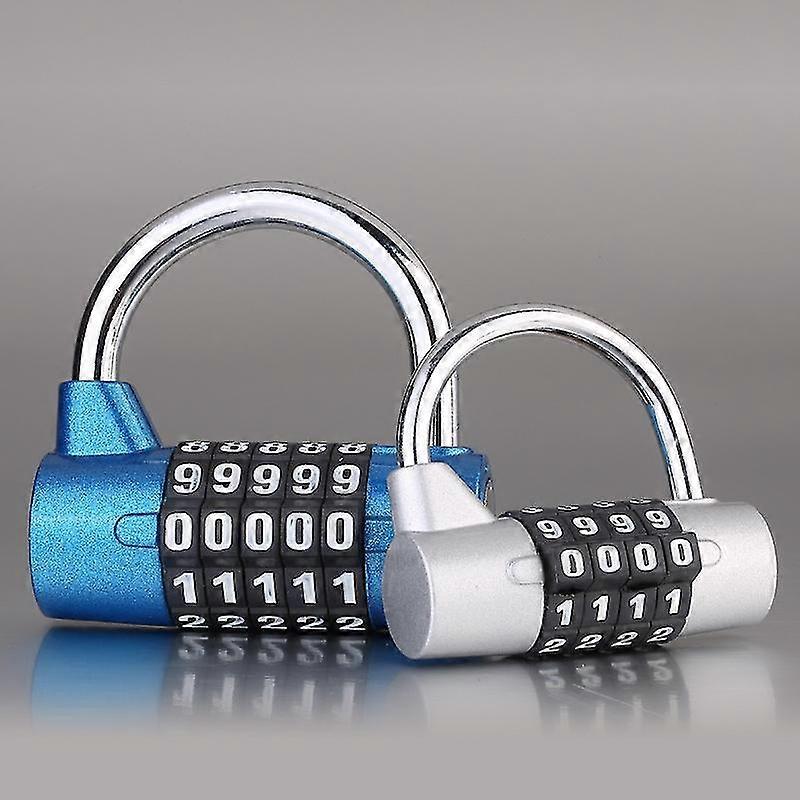 5 Digit Gym Locker Cabinet Toolbox Mechanical Combination Lock Padlock Lock Head Lock (1pc, Red)