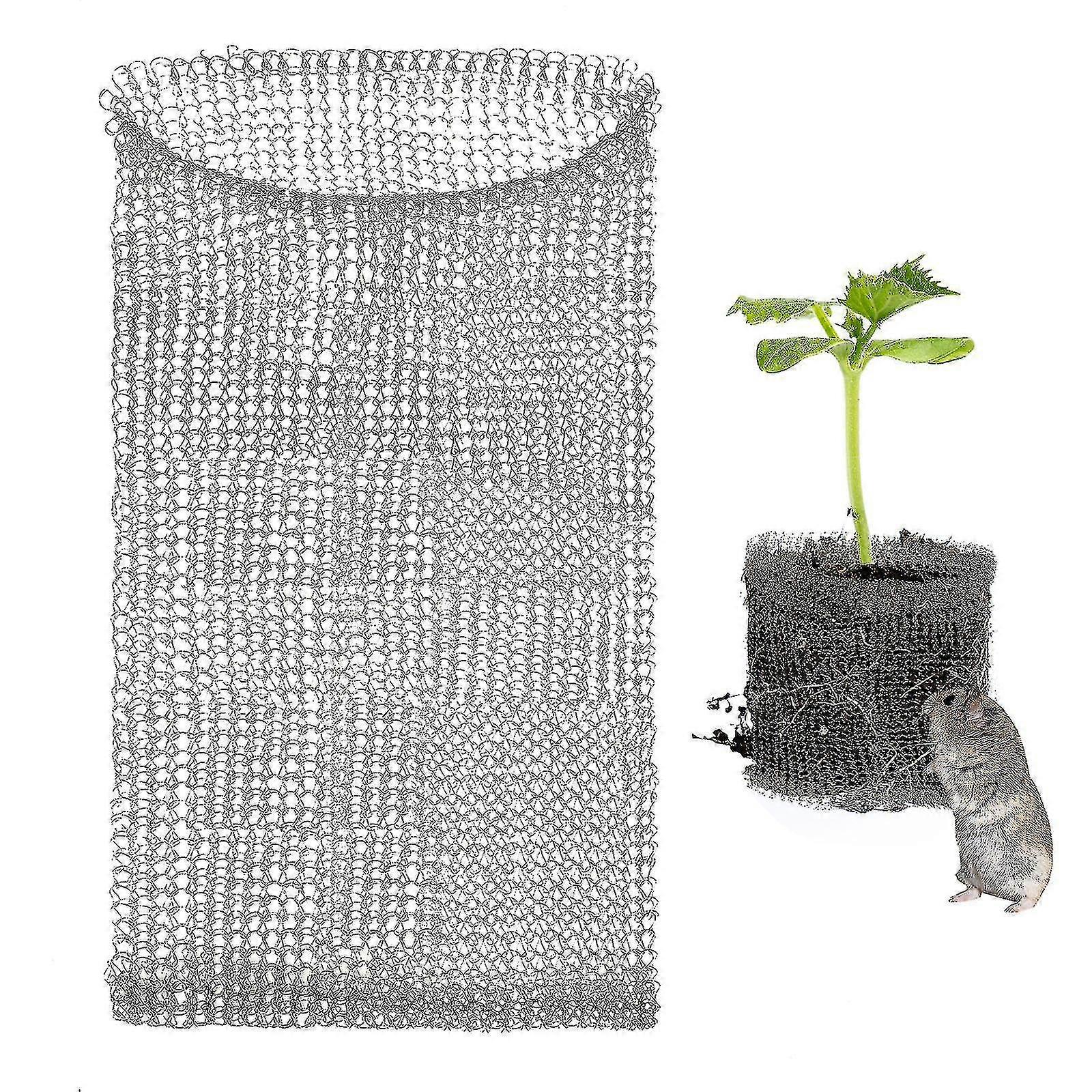 4 Pack Root Cestini di protezione in acciaio inossidabile per piante - Resistente Gopher Root Wire Basket Protettori a rete riutilizzabili