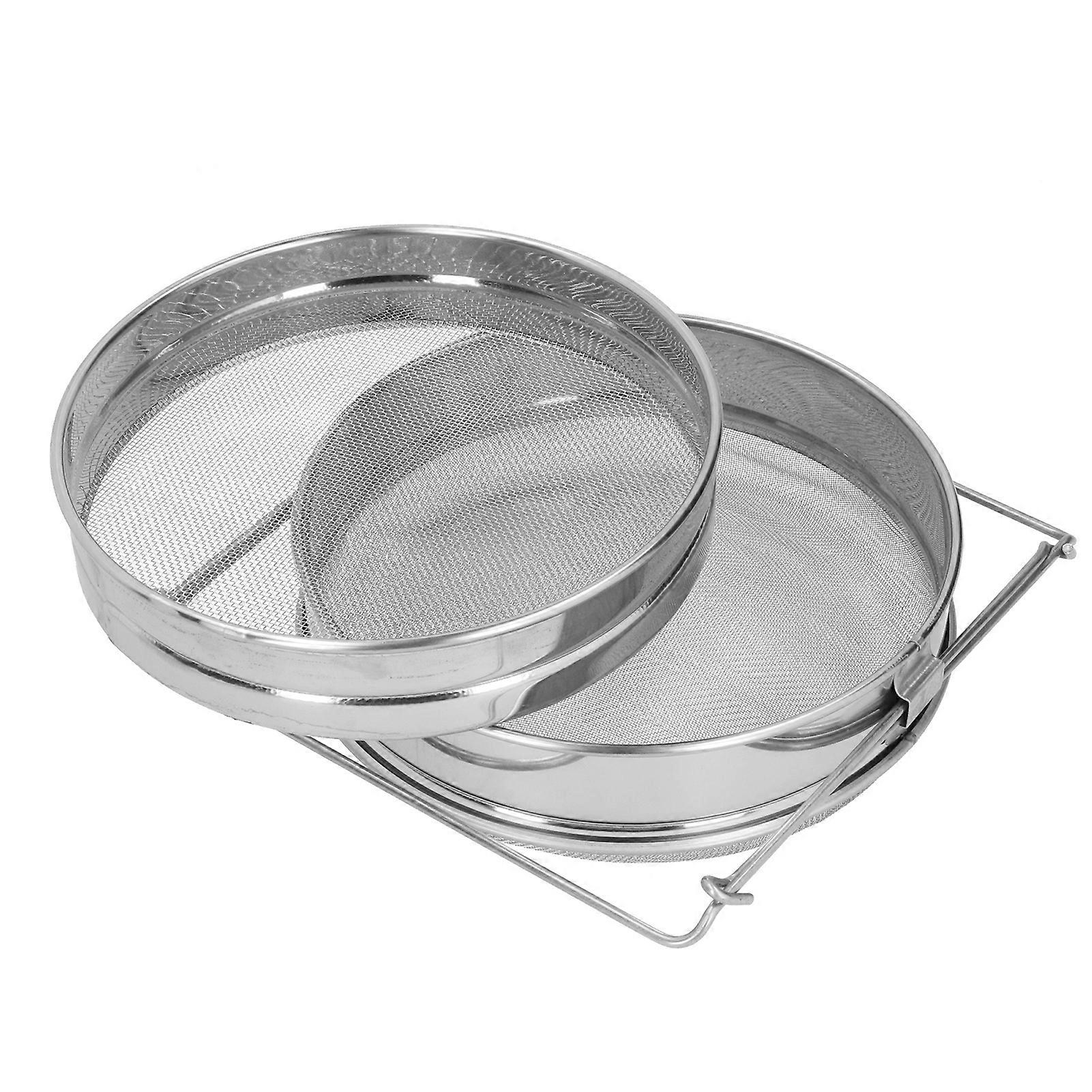 العسل تصفية الفولاذ المقاوم للصدأ تربية النحل مزدوجة العسل غربال مصفاة معدات المنحل