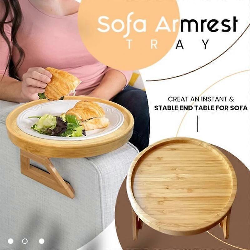 Sofa Disc Sofa Arm Tray Foldable Snack Storage Box Snack Tray Sofa Storage