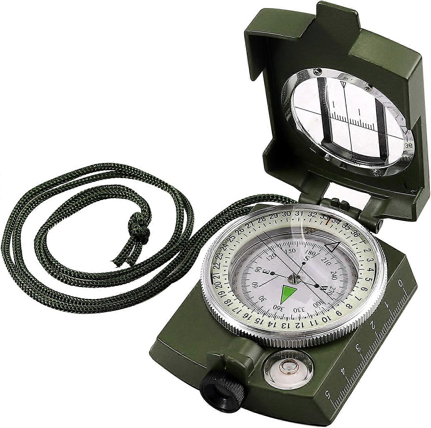 Compass Waterproof Navigation Compass Metal Sighting Compass1pcs green)