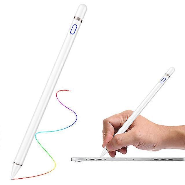 1 white rechargeable universal capacitive stylus, Capacitive Stylus, Stylus Pen Touch Screen High Precision Universal Capacitive Stylus, Compatible wi