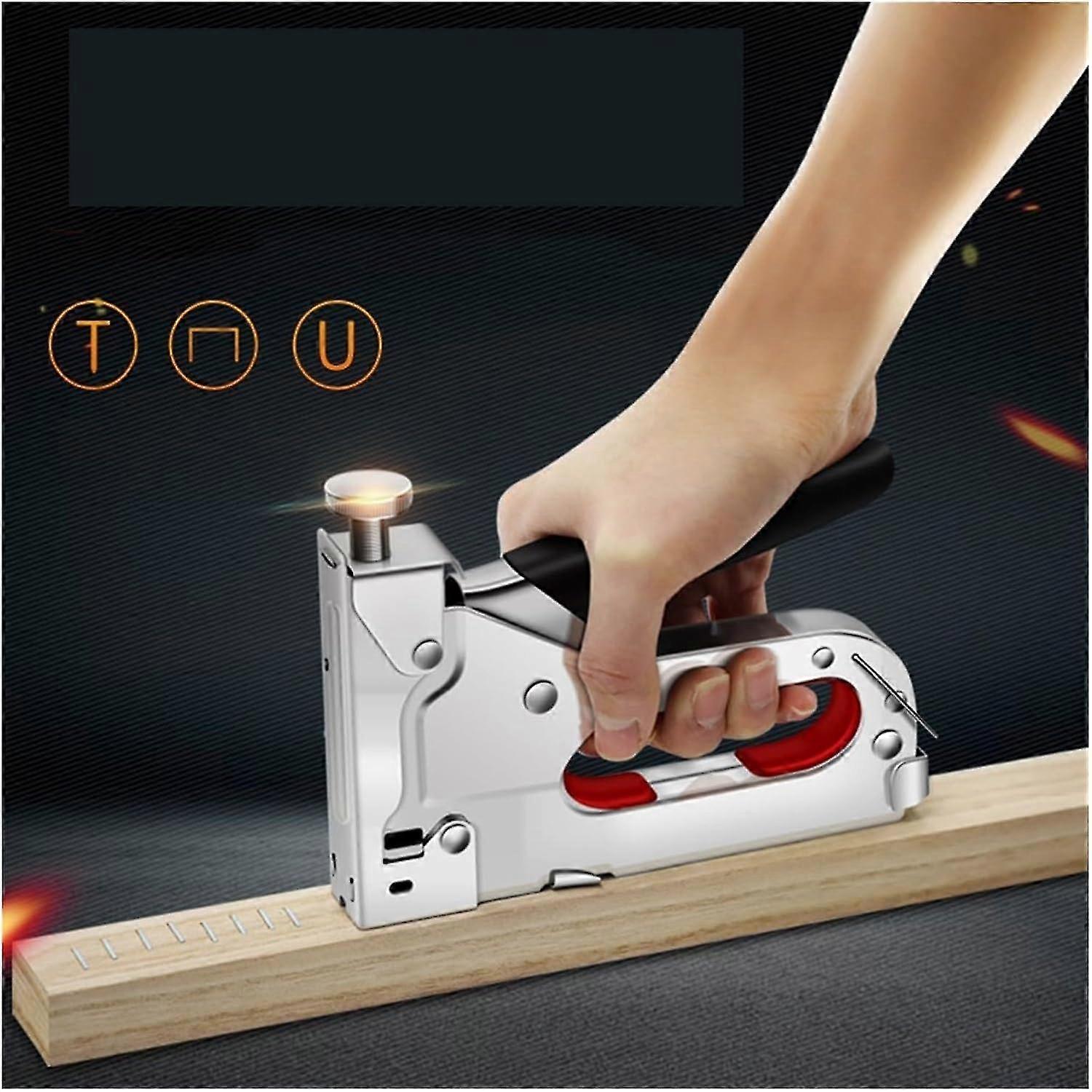 3 En 1 agrafeuse manuelle agrafeuse pistolet à clous agrafeuse cloueuse meuble outil agrafeuse en bois agrafeuse en acier inoxydable outil à main