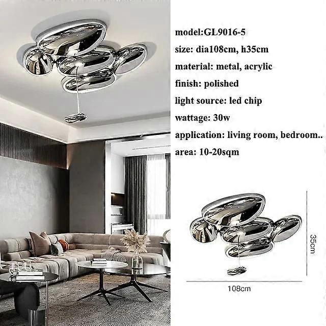 Modern Oturma Odası Krom Led Tavan Lambası Ev Dekorasyonu Yatak Odası Avize Aydınlatma Villa Lobisi Lüks Işıklar Armatürler Luminaria