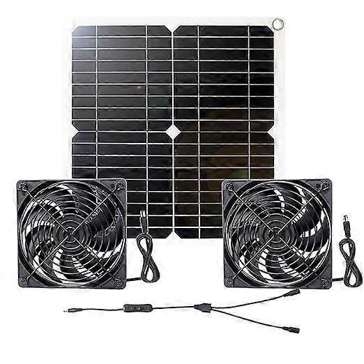 bel Ventilatore Solare Ventola di Scarico Kit Ventola Pannello di Ricarica Solare 12W con Ventola di Scarico Ad Alta Velocità