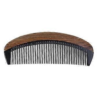 Natural Green Sandalwood Ox Horn Wood Comb Beard Makeup Tool