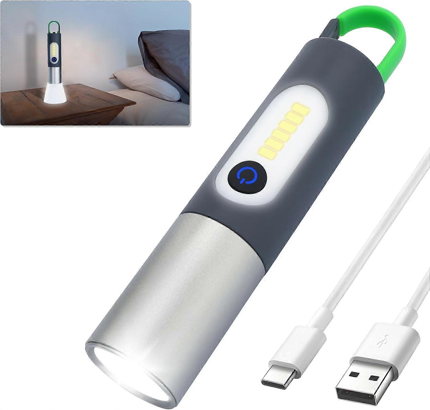 Strong Flashlight Mini Flashlight Keychain LED Light Rechargeable Portable Lamp,100% New