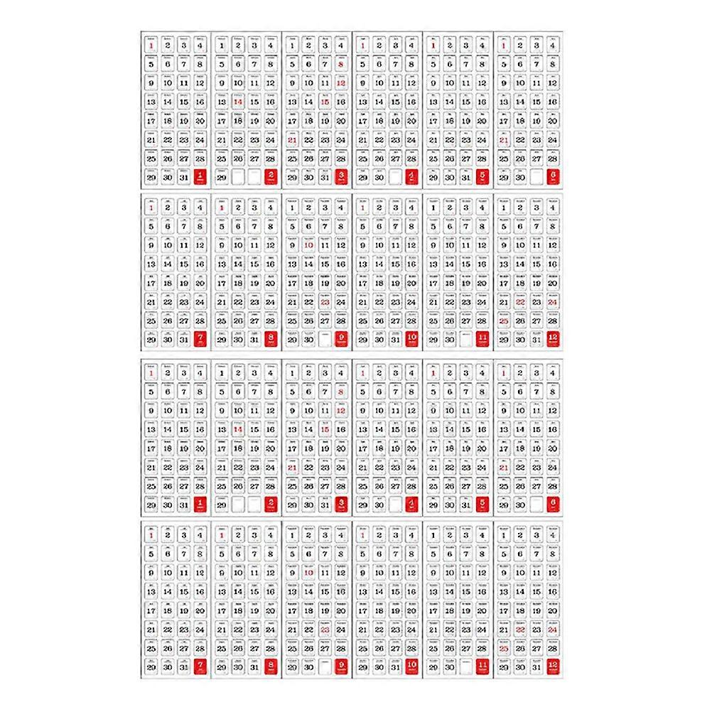 24 Sheets Notebook Tabs Monthly Planner Sticker Monthly Calendar Small Calendar Tabs Calendar Page Stickers