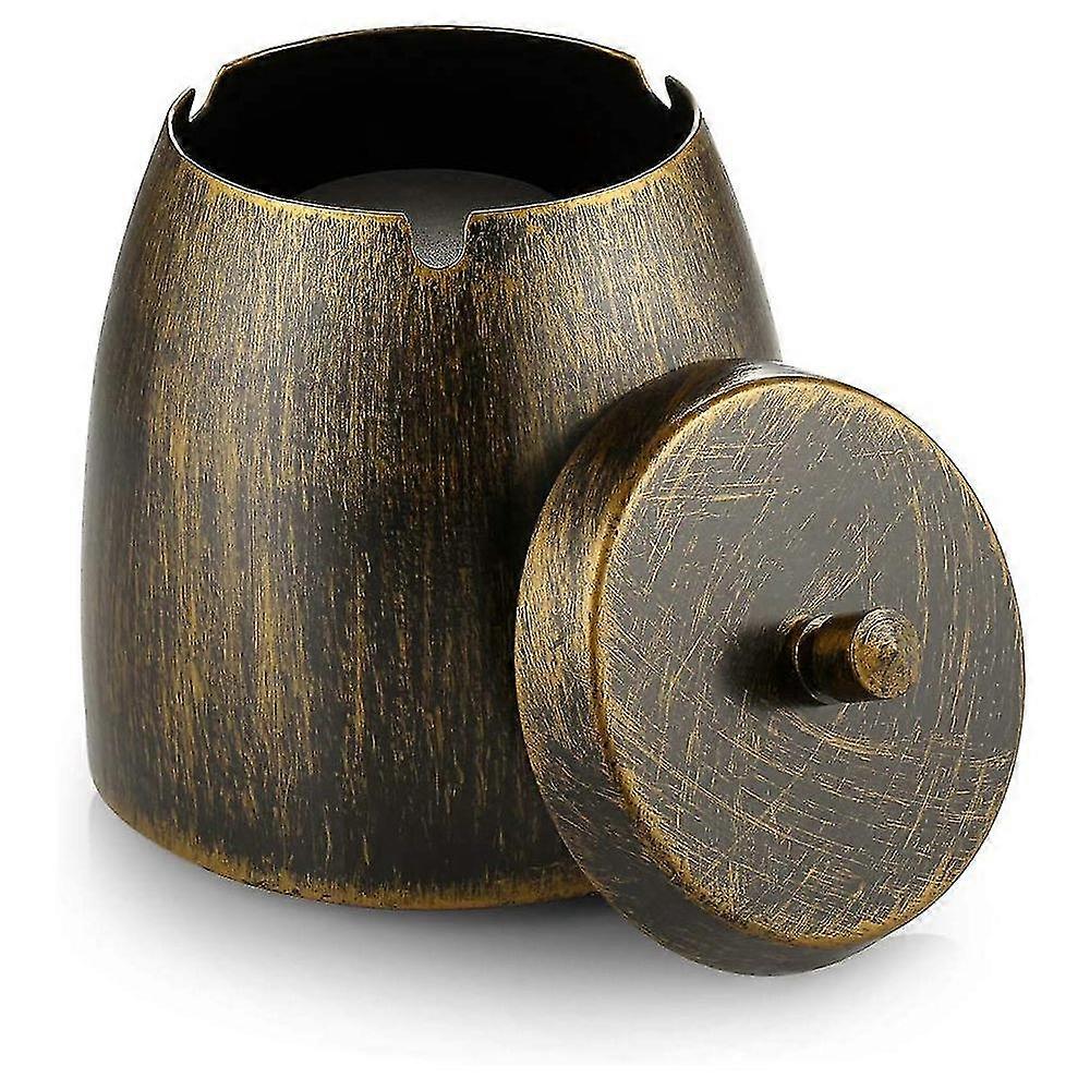 Wind Ashtray With Stainless Steel, Ashtray Wind And Rainproof, With Non-slip Base, Table Ashtray