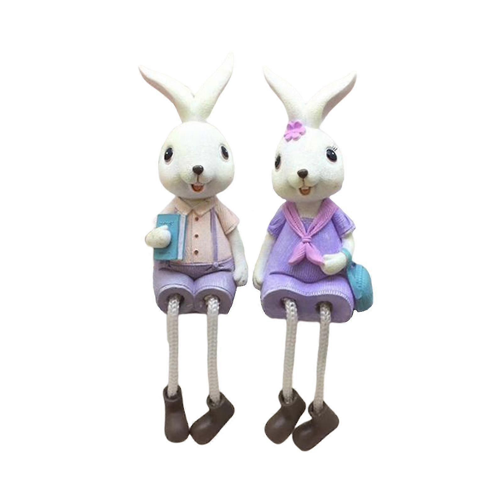 Easter Resin Bunny Eggs Easter Decorations, Spring Easter Rabbit Figurine S