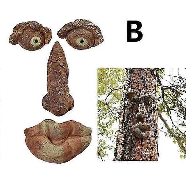 Funny Old Man Tree Face Hugger Garden Art Outdoor Tree Amusing Old Man Face Sculpture Whimsical Tree Face Garden Decoration