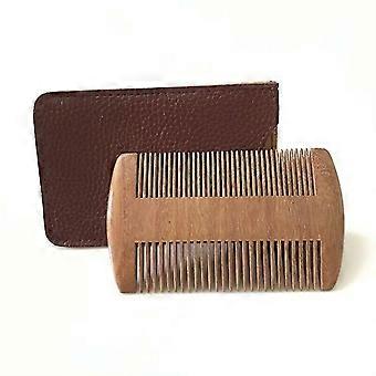Sandalwood Double-sided Massage Hair Comb Wooden Beard Mustache Anti-statica