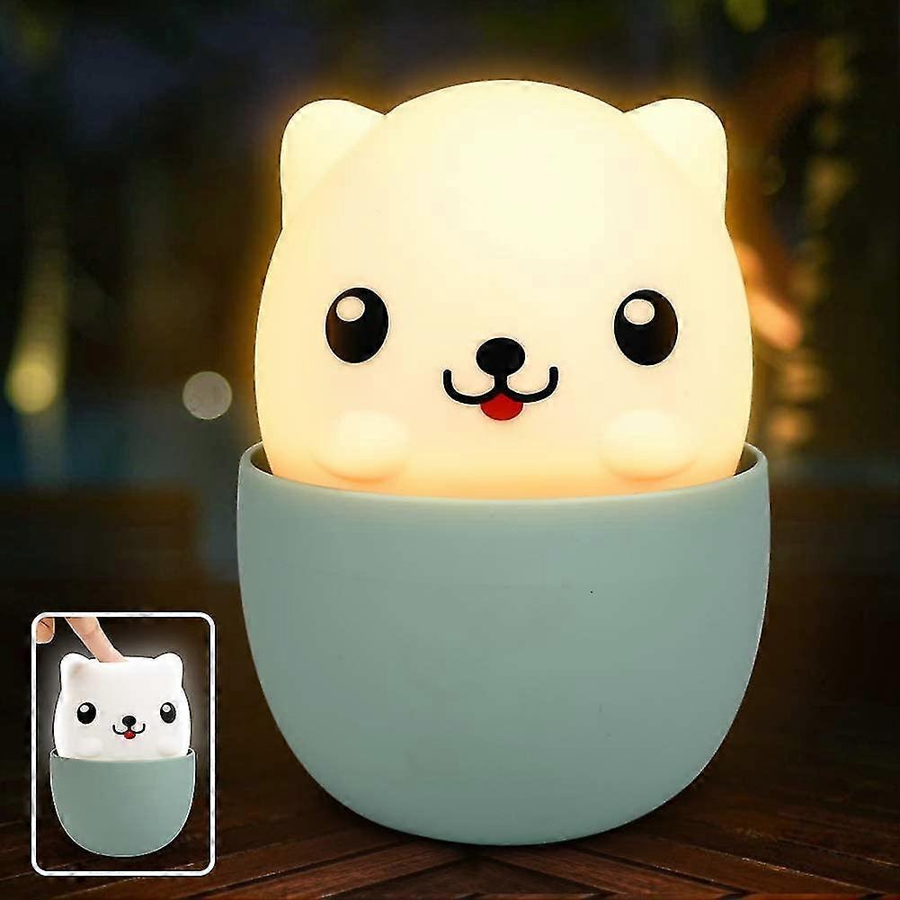 Night Light Child Rechargeable Bedside Lamp Usb Silicone Aid Touch Control