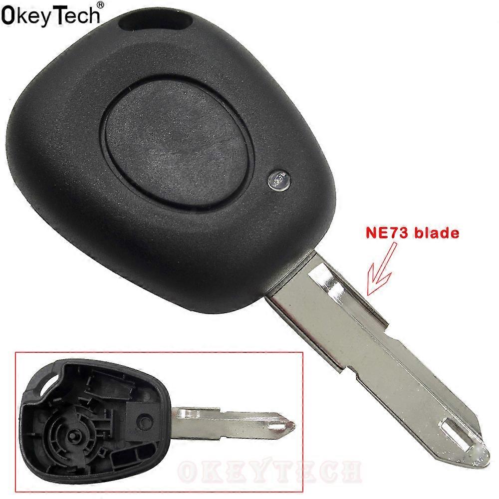 Remote Control Car Key Case Shell For Renault Megane Scenic Laguna Espace Clio 1 Button Uncut NE73 Blade Replacement Car Cover