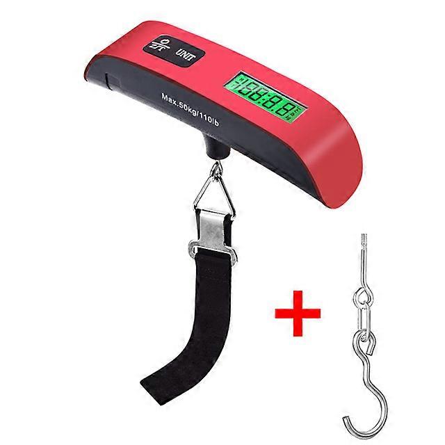 110 Pounds LCD Digital Hanging Luggage 50kg Backlit Scales for Travel Luggage Suitcase Portable Handheld Electronic Weight Tool