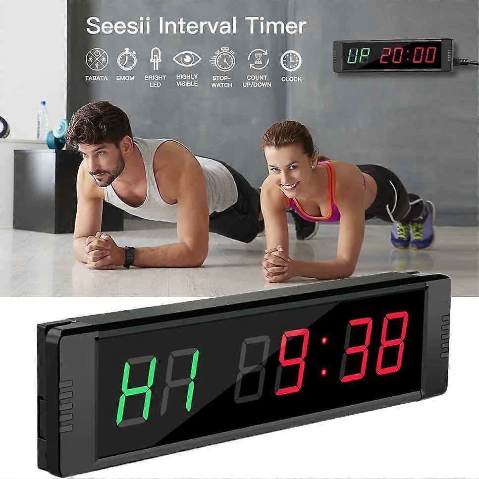 برمجة الفاصل الزمني الصالة الرياضية الموقت ساعة توقيت ث / معدات اللياقة البدنية المنزلية عن بعد ، 100 ٪ جديد