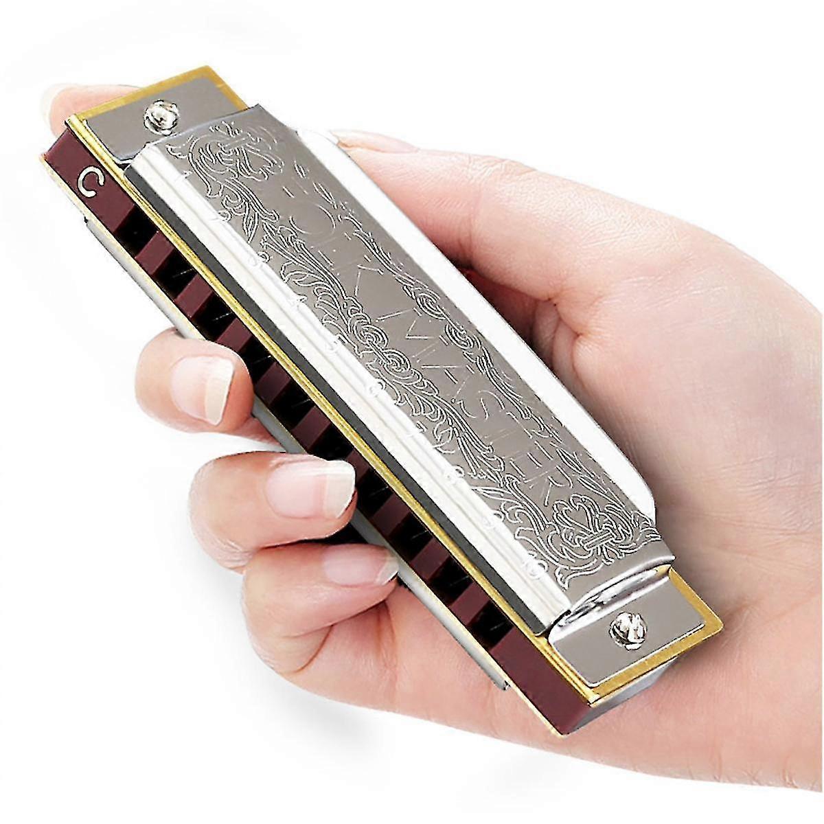 Folkmaster Standard 10-Hole Diatonic Harmonica Key of Tone for Beginner Student