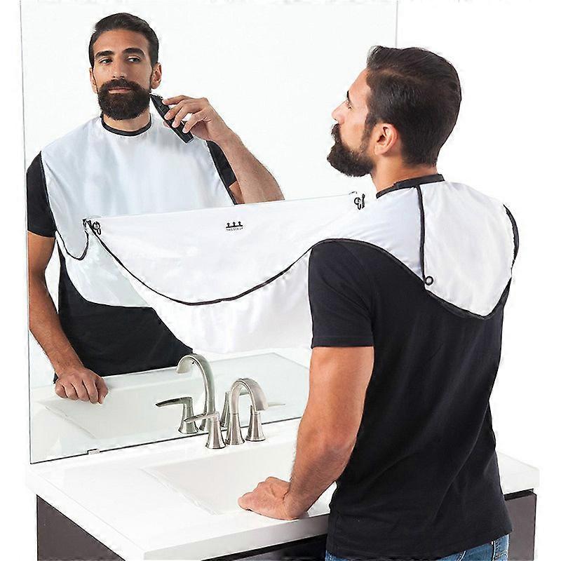 Beard Apron, High Performance Suction Cups, Shaving Robe, Hair Catcher After Shaving, Razor Bibs, Reusable Suction Cups, Waterproof, Non-Stick