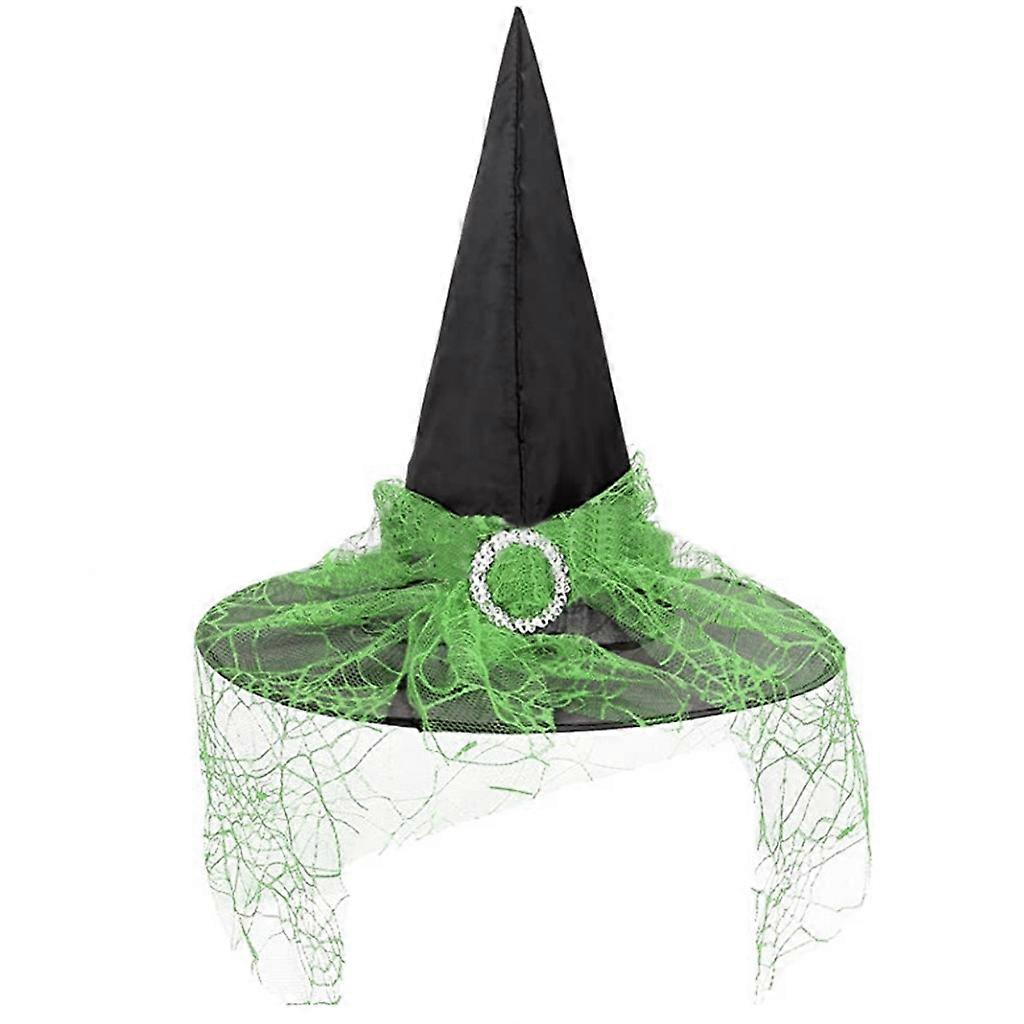 Witch Hat Cu Veil Wizard Hat Magican Hat Halloween Costum Moda Solid Hat