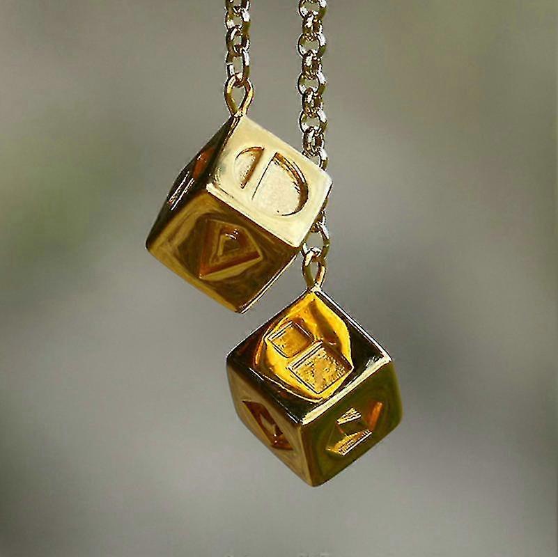 The Last Jedi Han Solo Lucky Dice Prop Gold Color Smugglers Dice/cube Charm Jewelry 30 Kb