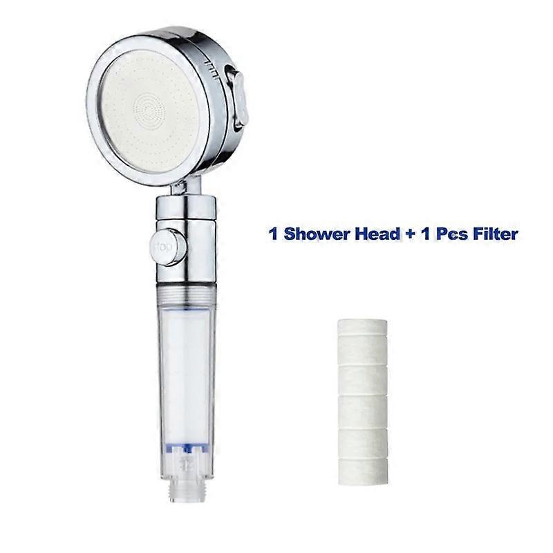 ZhangJi Skin Care High Pressure 3 Modes Shower Head with Stop Button Water Saving Replaceable Filter Spray Nozzle Black