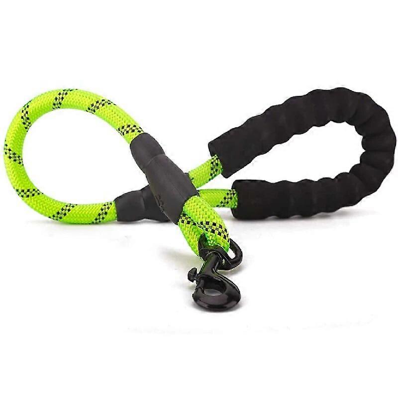 Corde courte pour laisse de chien 2 pieds, laisse d’escalade solide, laisses d’entraînement réfléchissantes avec mousqueton pour grand et extra larg