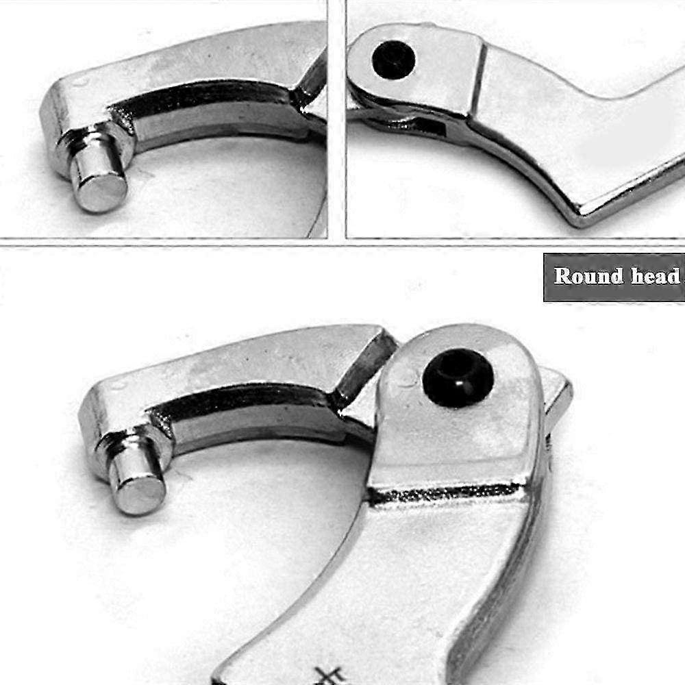Chrome Vanadium Adjustable Hook Spanner 32-76mm C-Spanner Tool - Round Head