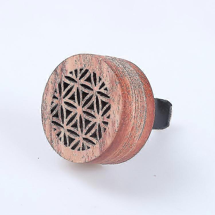 Essential Oil Car Diffuser With Vent Clip, Mini Portable Natural Log Lava Stone Aromatherapy Wooden