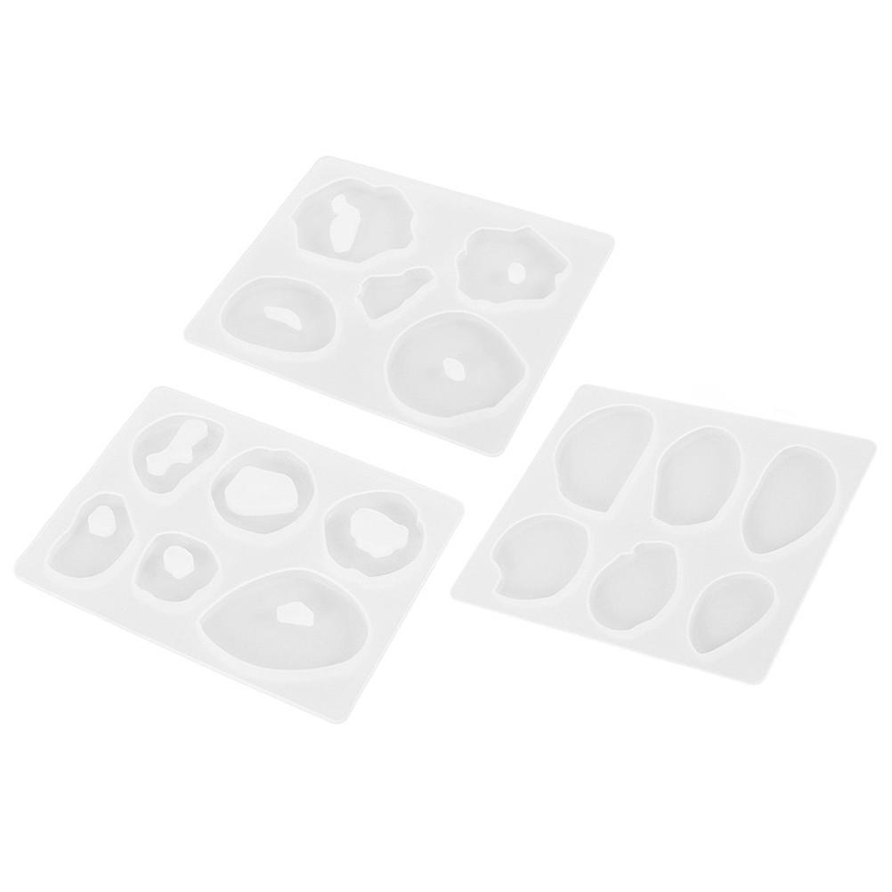 3pcs DIY Matrițe epoxidice silicon neregulate colier pandantiv bijuterii matrițe