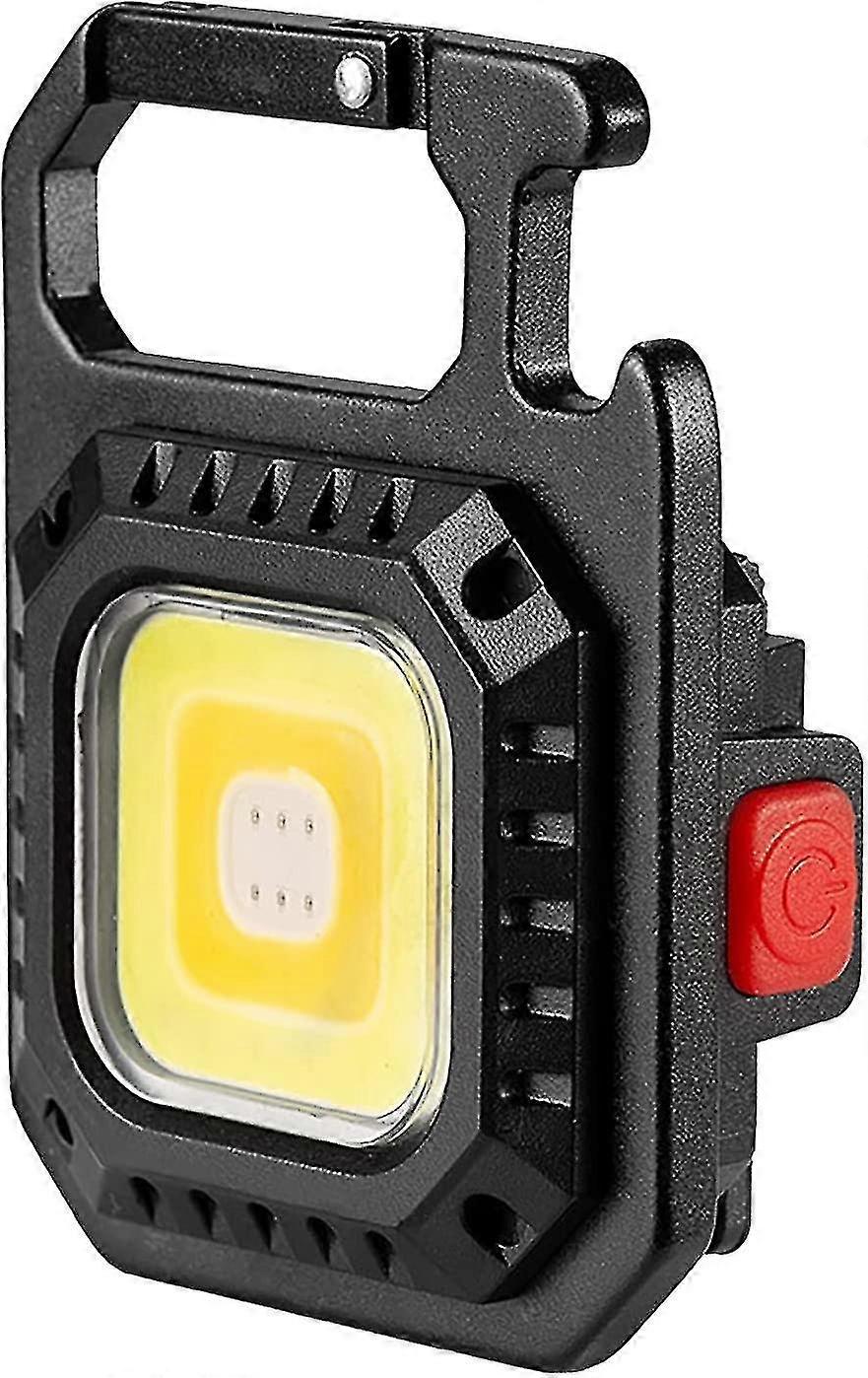 Multifunction Small Flashlights Bright Rechargeable Keychain Mini Flashlight Portable Pocket Light (1pc, Black)