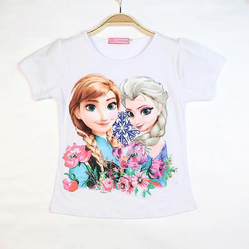 Frozen Elsa Anna Stampa T-shirt a maniche corte Bambini Ragazze