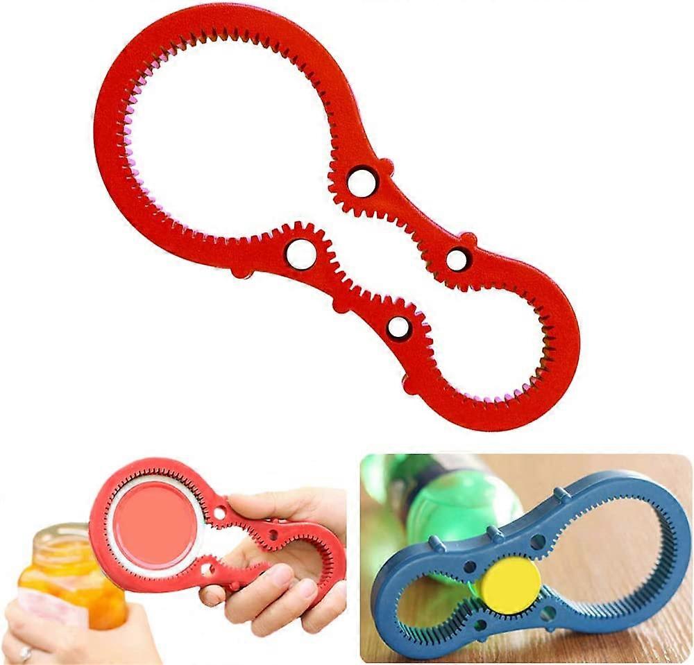 3 in 1 Silicone Multi-function Jar Opener Bottle Opener Anti-slip Bottle Lid Opener Kitchen Twist Tool Opener for Various of Kitchen Cans, Bottles Pop