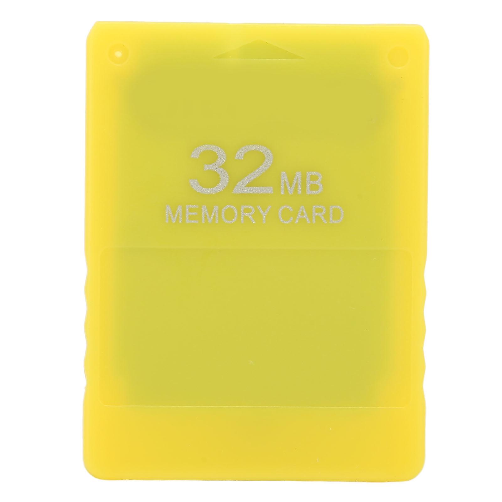32MB Game Memory Card High Speed FMCB 1.966 Memory Card Data Storage Memory Card for PS2Yellow