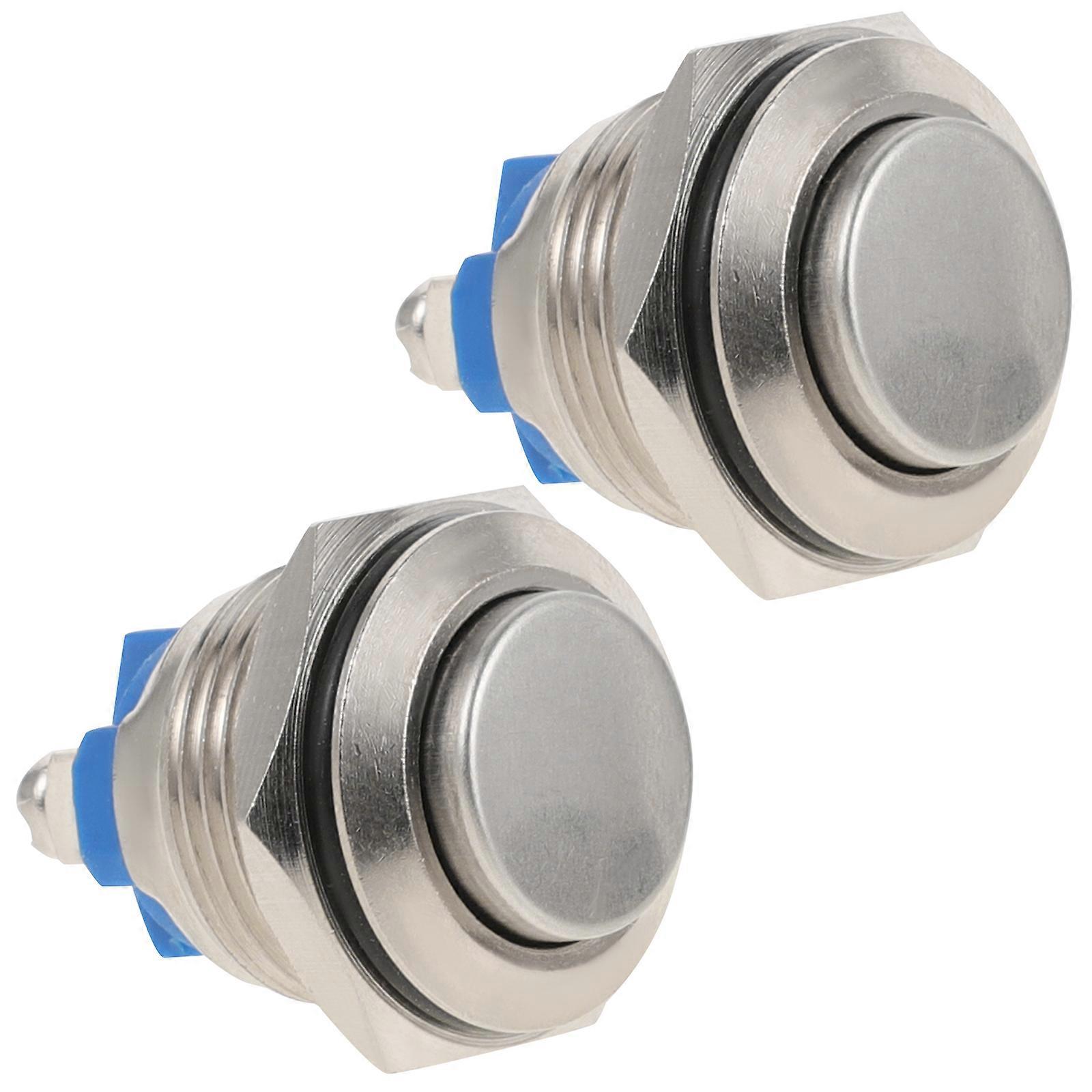 2pcs Doorbell Button Lighted Panel Mount Push Button Round Chime Button Supply