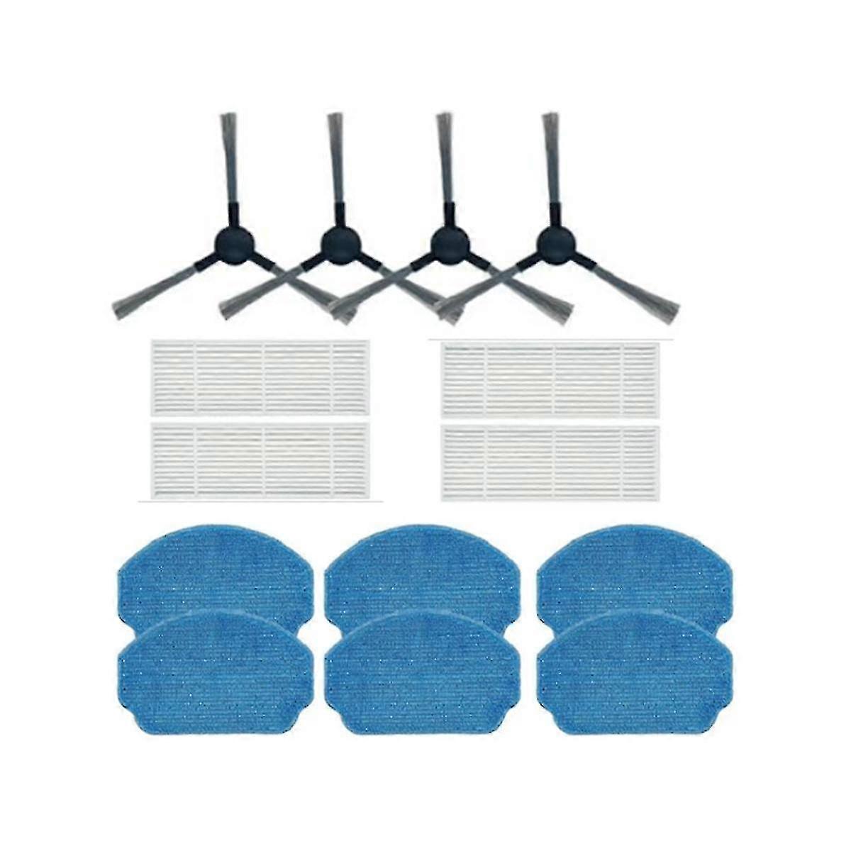 4pcs Filter Side Brush Mop Cloth For Br150 Br151/ Br150 Br151 / Br150 Br151 Robot Vacuum Cleaner - JA