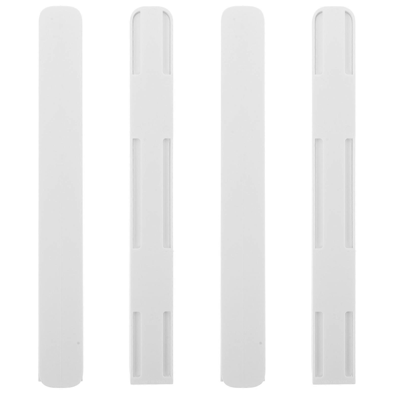 4Pcs Self-adhesive Drawer Guide Slides Drawer Slides Drawer Guide Rails (White)