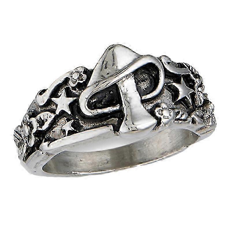 1pc Retro Multi-elements Finger Ring Mushroom Leaf Star Ring Finger Decor Silver