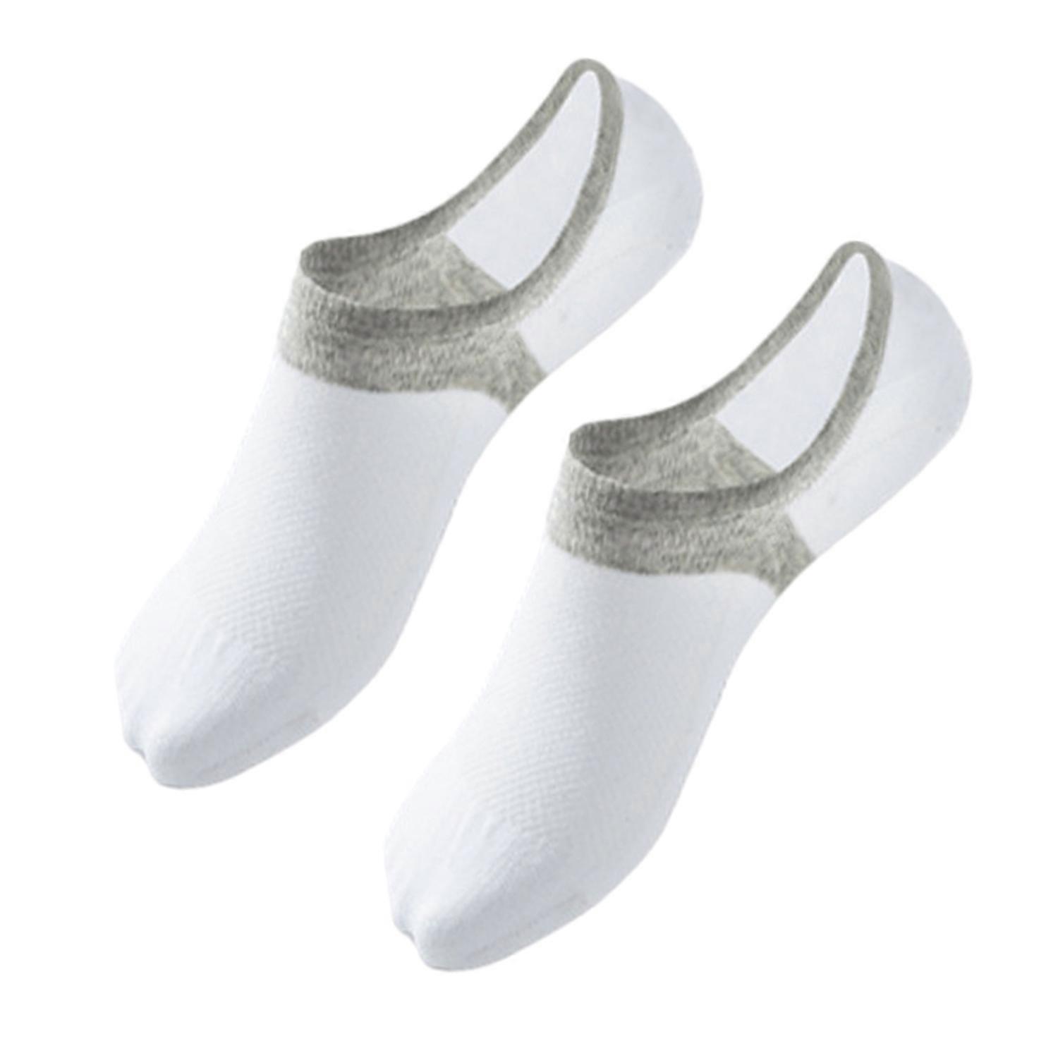 1 Pair Unisex Invisible Socks Low-cut Sallow No Odor Mesh Solid Color High Elasticity Anti-slip