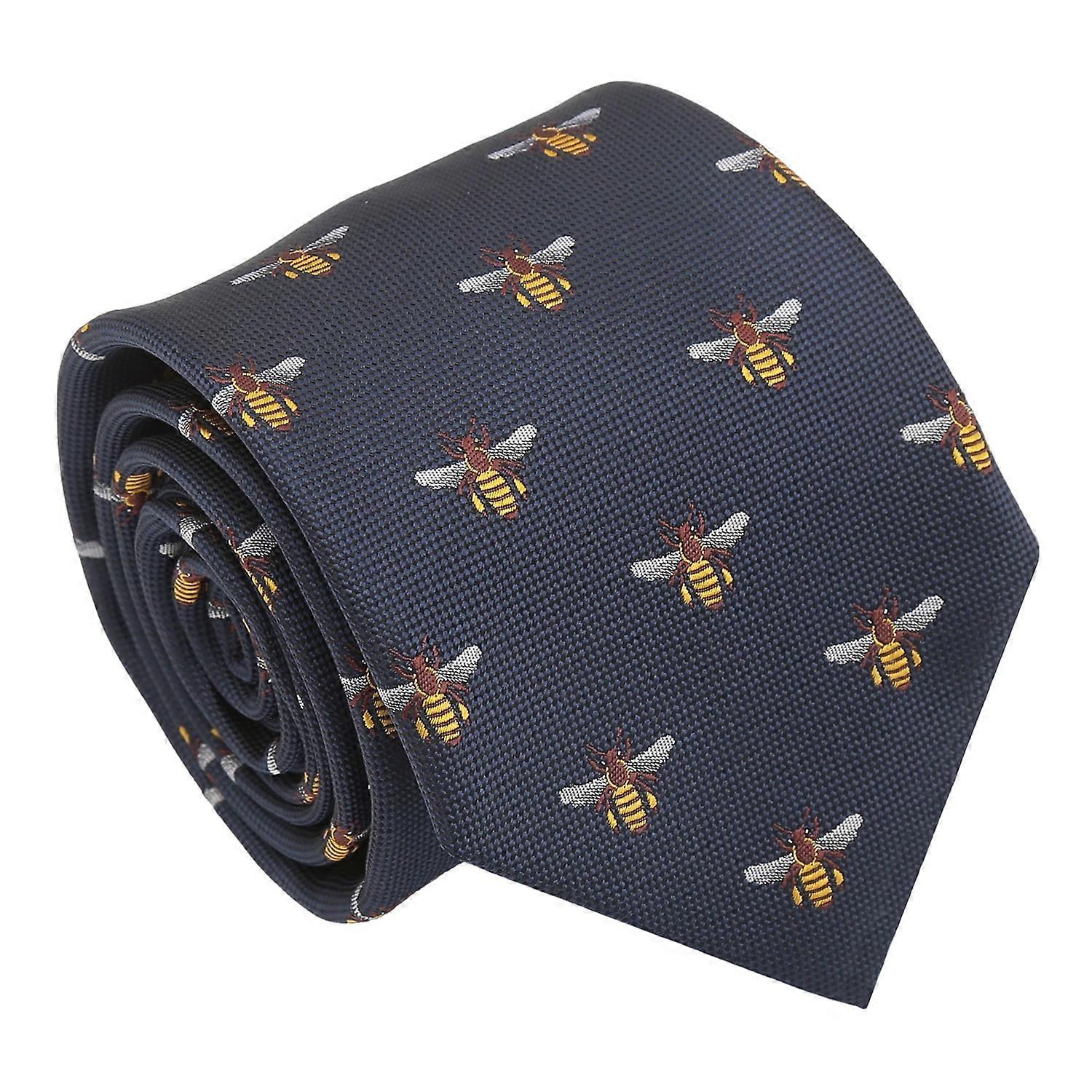 Navy Blue Bee Tie
