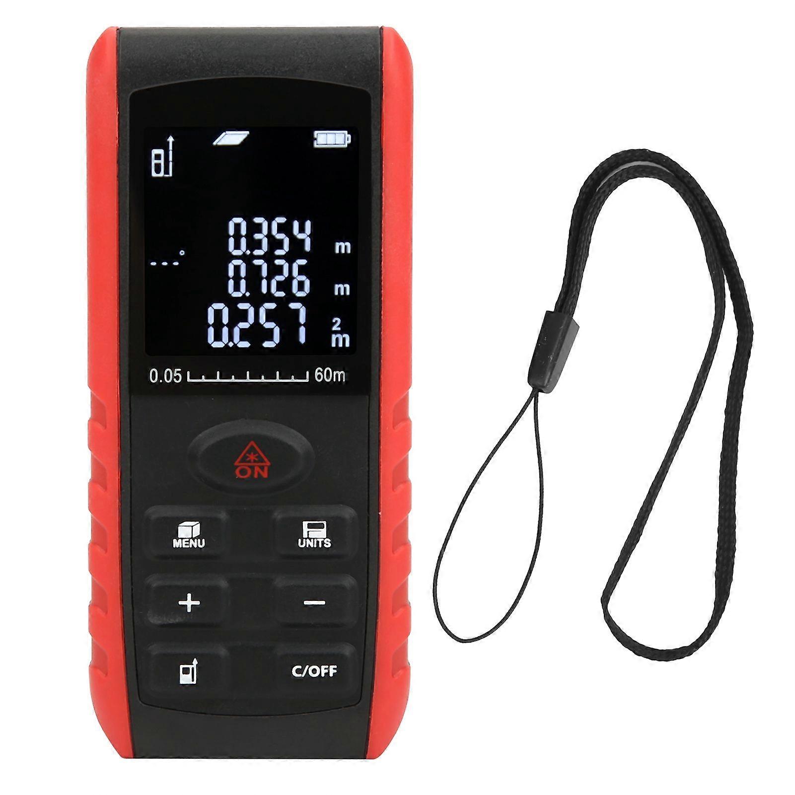 KXLE60 LCD Handheld Digital Laser Distance Meter Range Finder Distance Measuring Instrument
