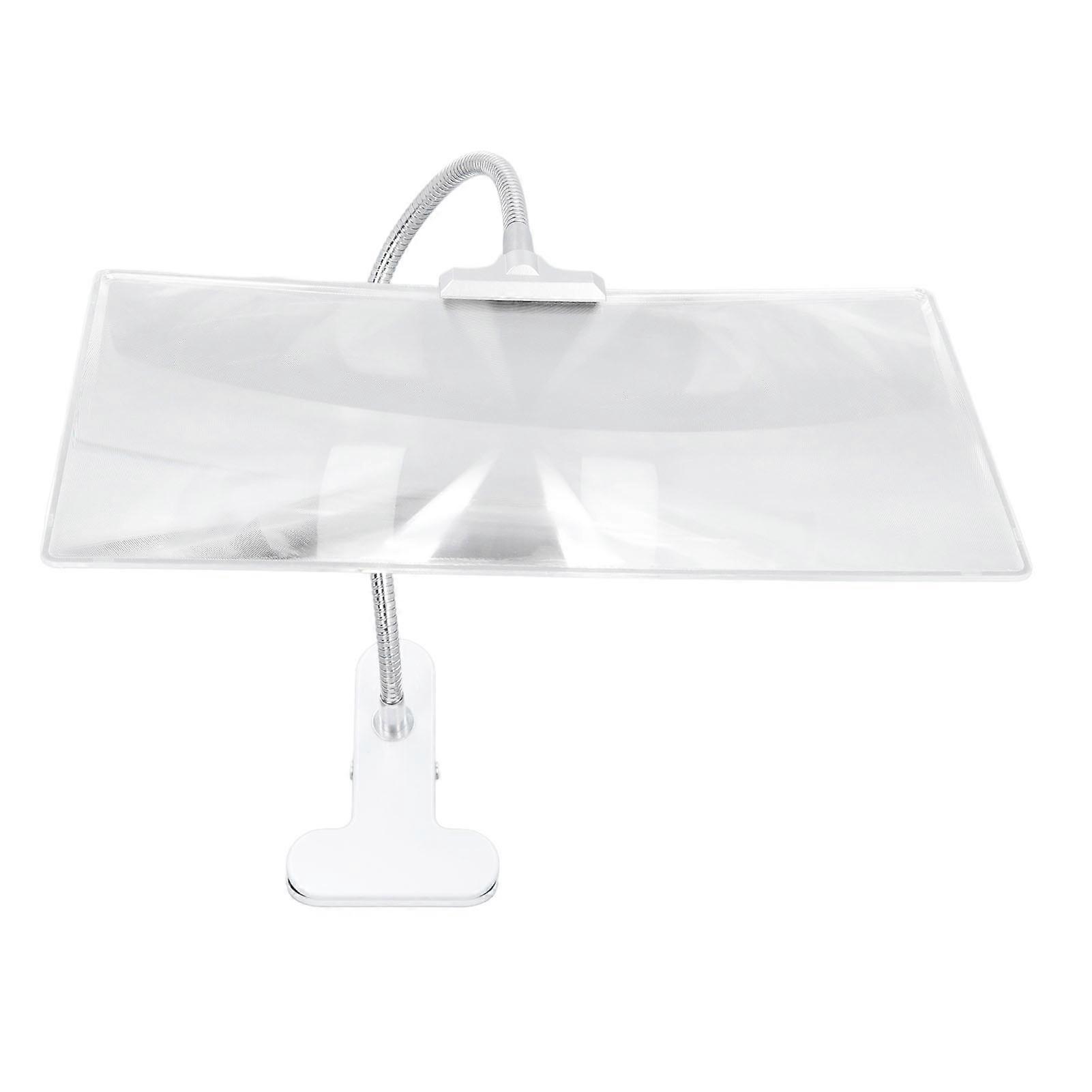 Large Magnifying Glass with Clip 4X Magnification Large Clear Lens Flexible Hose Magnifier for Reading Repair Crafts 