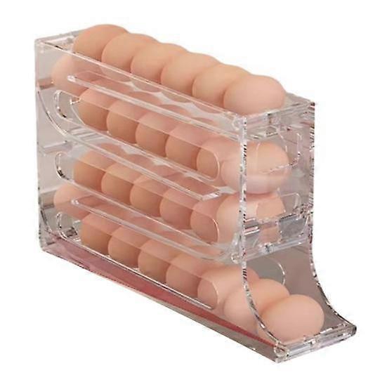 Automatic Scrolling Egg Rack Holder Large Capacity 4 Tiers Non-Slip Design Multi-function Egg