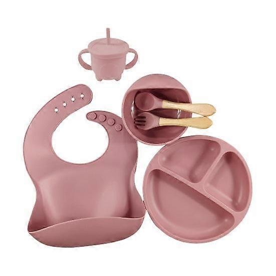 with Silicone Suction Dinner Plate Bowl Bib Fork Spoon Sippy Cup Food