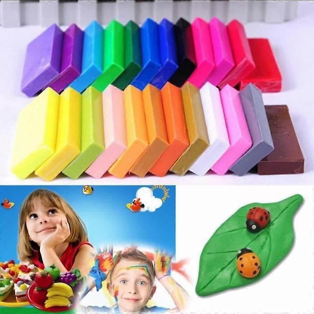 Diy 24 Colors Clay Clay Pottery +5 Tools